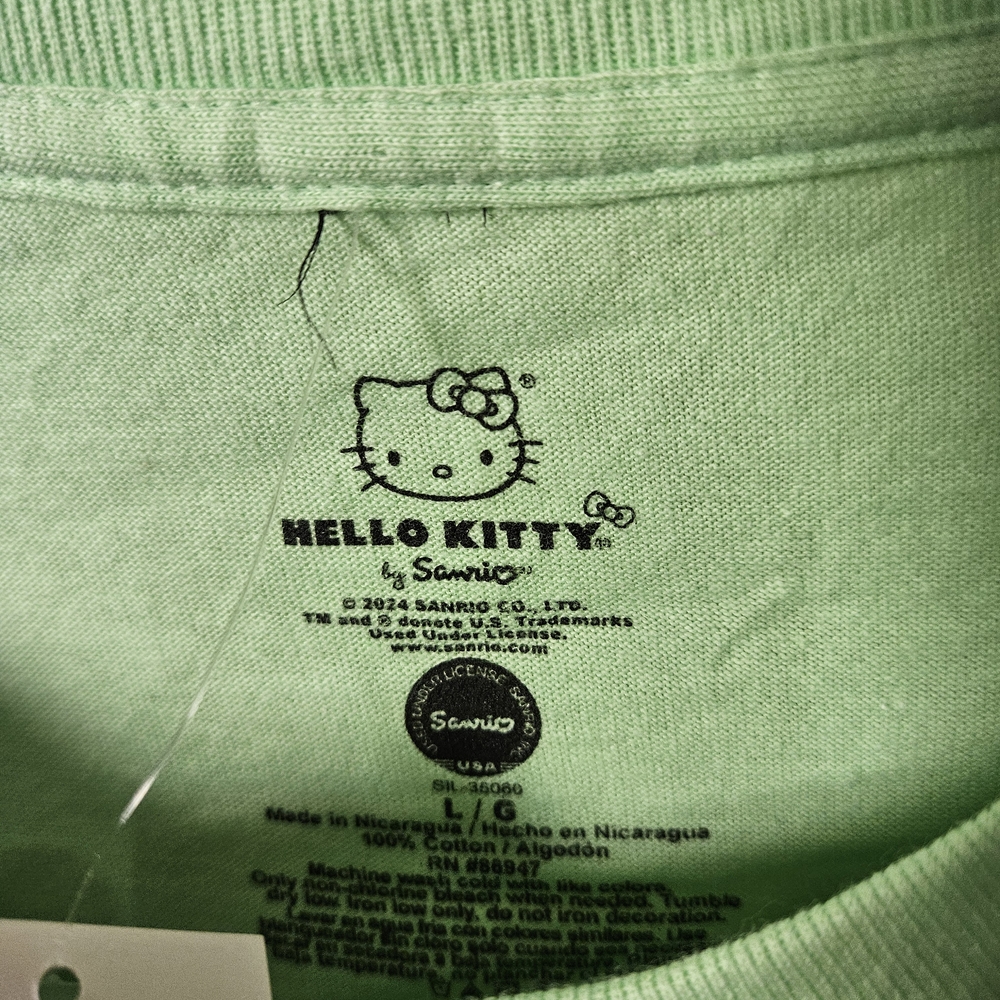 Hello Kitty Green  T-Shirt - Picture 6 of 15